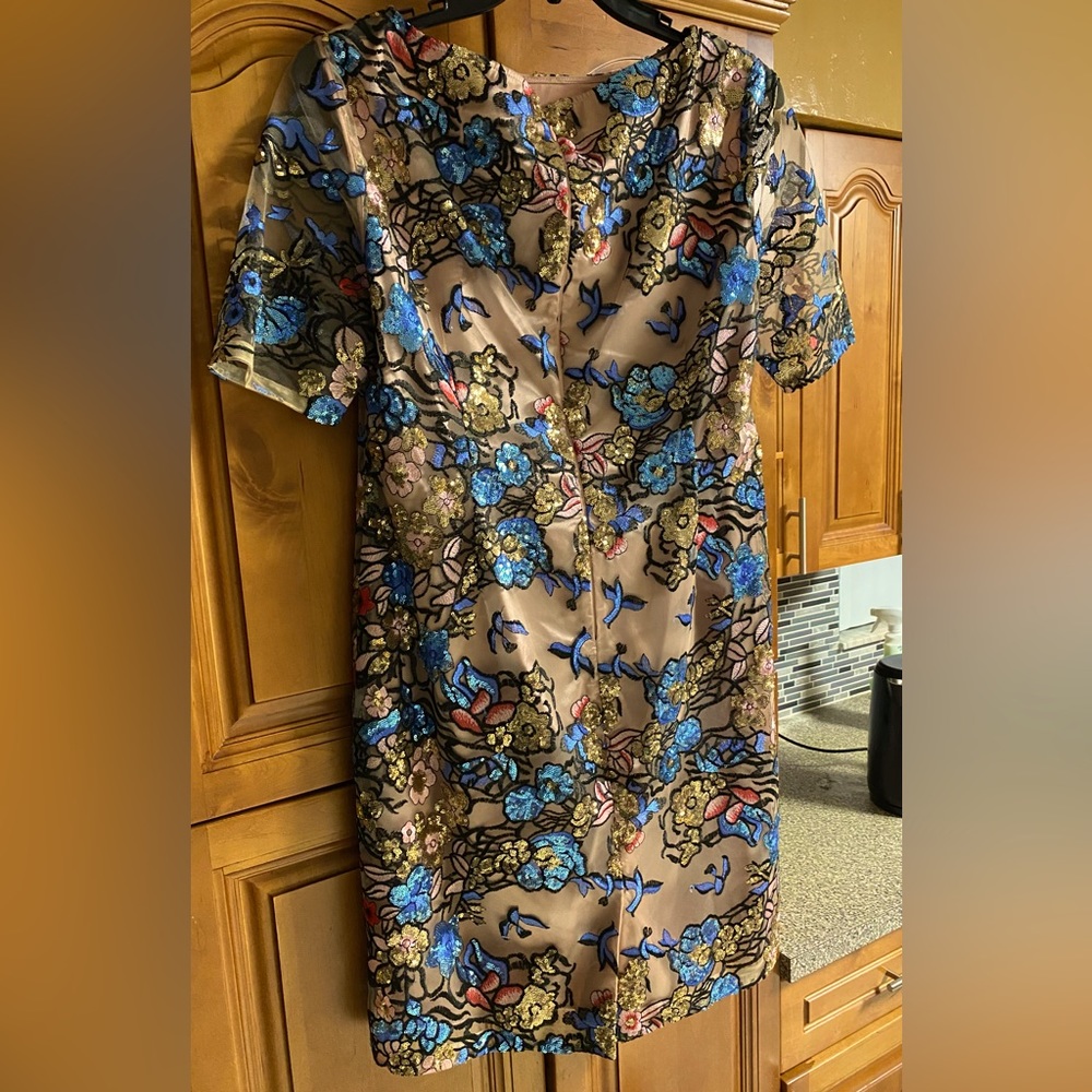 Tahari Levin sequins pink multi size 12